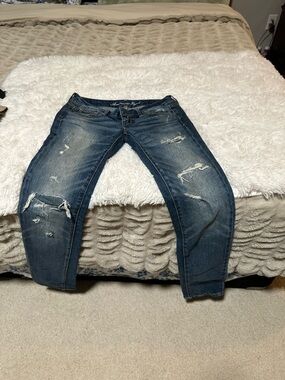 American Eagle Outfitters Women's Dark Blue Skinny Jeans